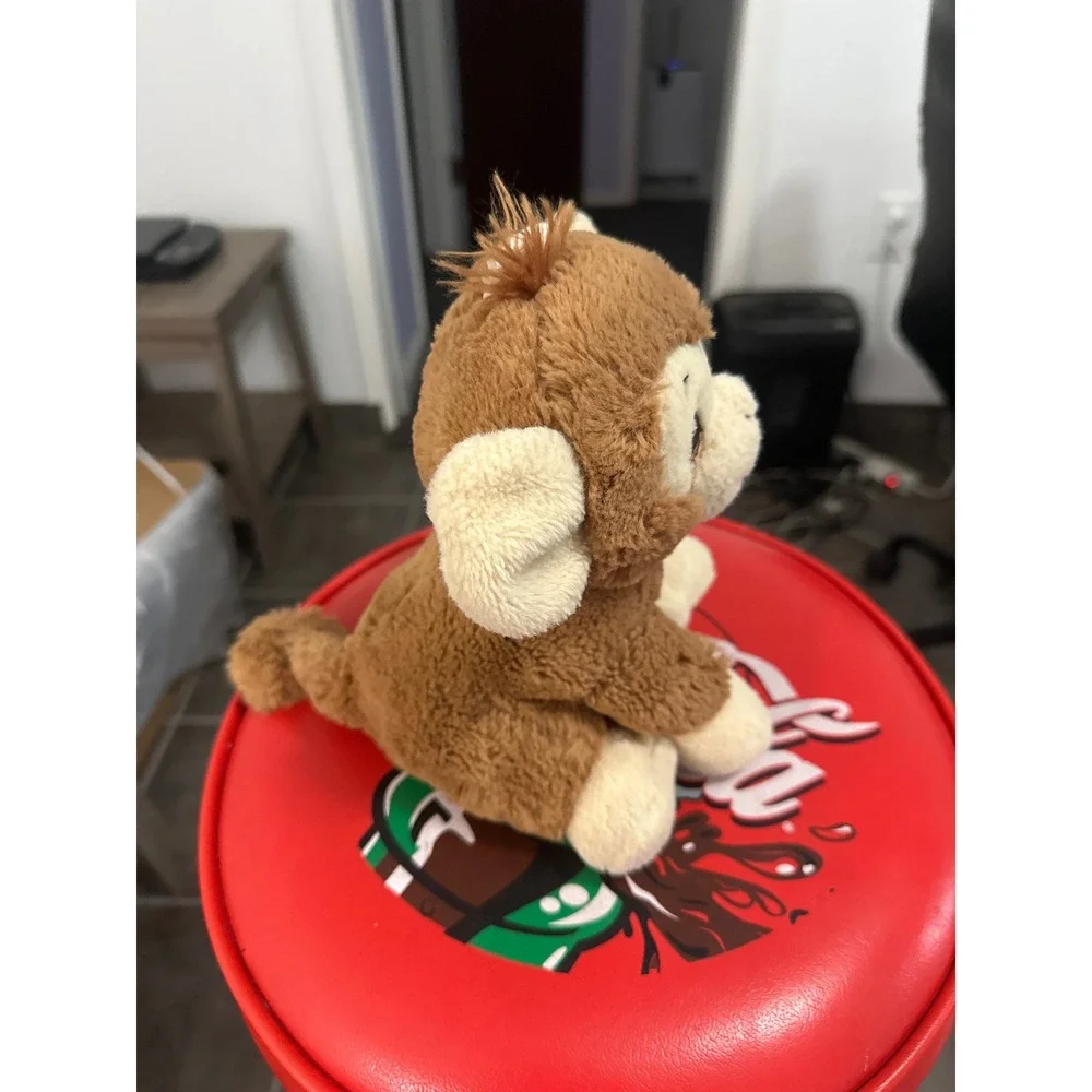 Precious Moments Monkey Plush Stuffed Animal Brown Cream Teardrop Eyes 8 Inch